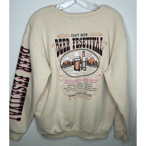 Social Scene Sweatshirt Womens Extra Large Beer Festival Colorado Craft Beer XL - Picture 2 of 10